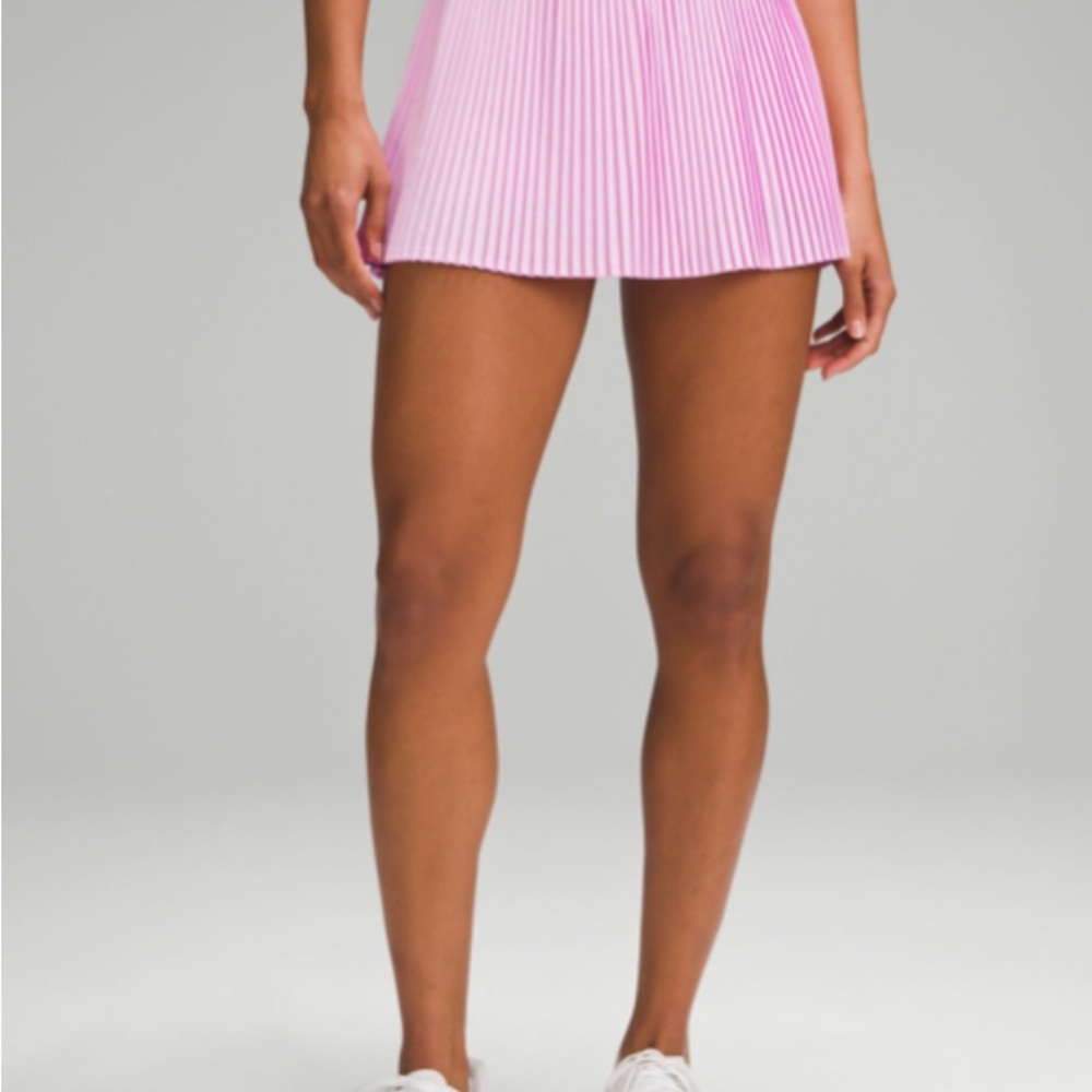 Lululemon Varsity high-risk Pink Pleated Skirt (color is Vitapink)